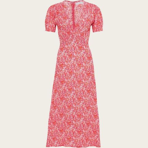 Faithfull The Brand  Raphaela Midi Dress - Almona Floral Print kjole