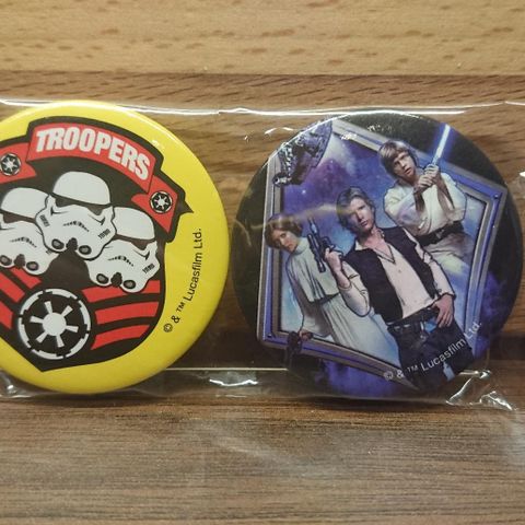 Star wars buttons - uåpnet - pins - star trooper