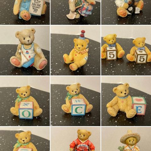 16 stk Priscilla Hillman bamser "Cherished Teddies"