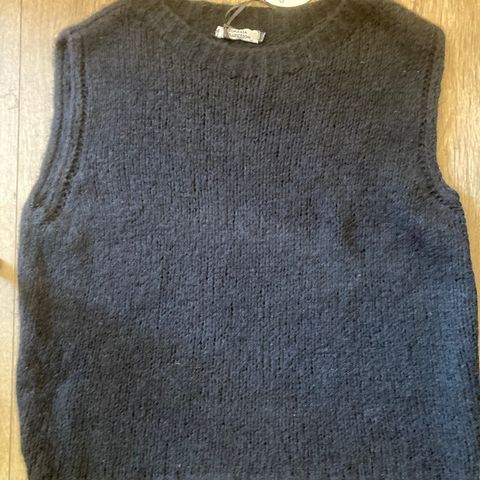 Ny Italiensk genser vest Eurasia Collection Mohair Wool L med tag