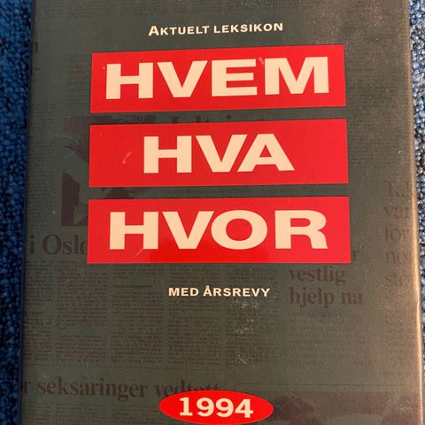 Ulest * Hvem Hva Hvor 1994