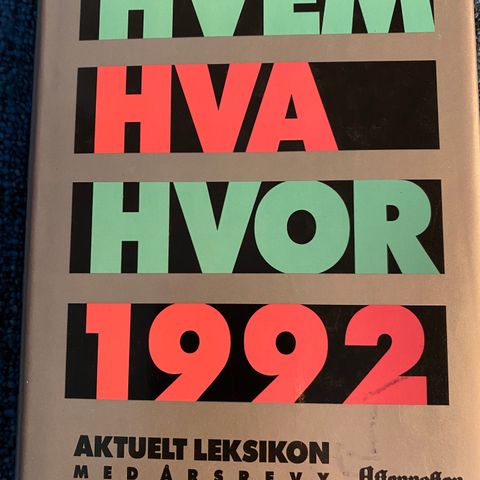 Ulest * Hvem Hva Hvor 1992