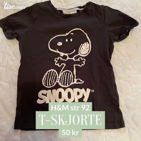 Snoopy T-skjorte str 92