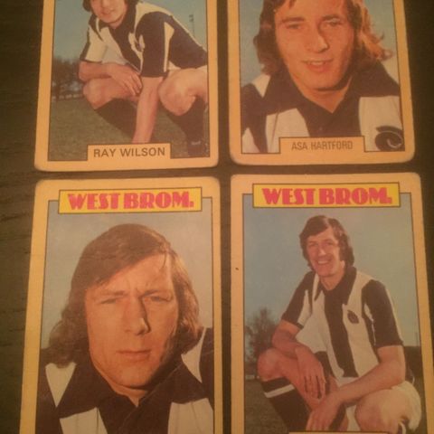 West Bromwich Albion - 4 stk A&BC 1973 fotballkort