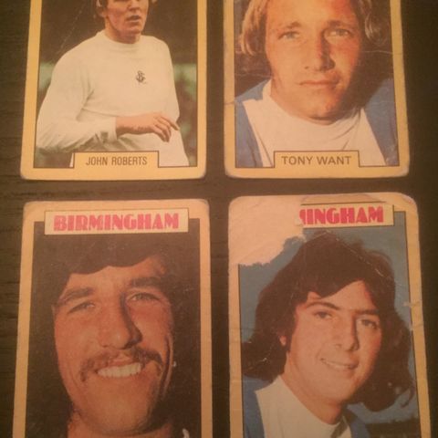 Birmingham City - 4 stk A&BC 1973 fotballkort