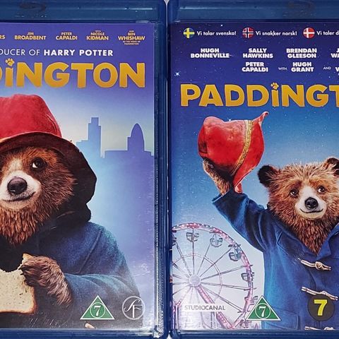 2 BLU RAY-1 DVD.PADDINGTON 1 & 2.