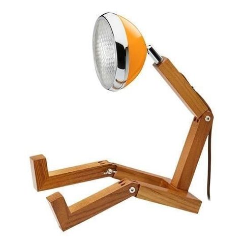 Orange Mr. Wattson dekor bordlampe