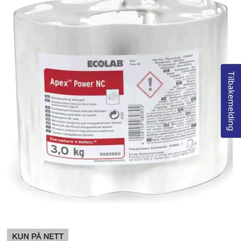 Ecolab Apex produkter