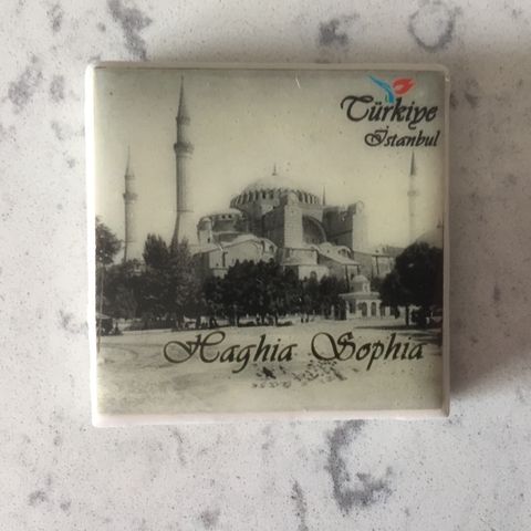 Turkey Souvenir Ceramic Tile Fridge Magnet - Haghia Sophia