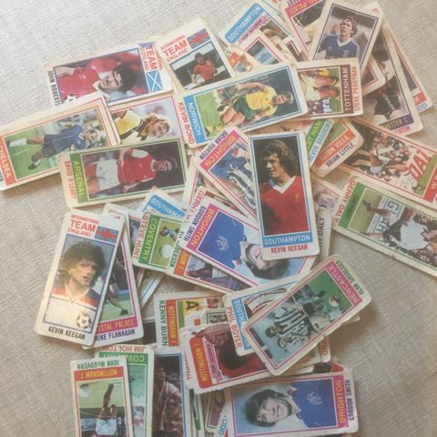 Fotballkort - 62 stk Topps 1980 fotballkort i ymse stand