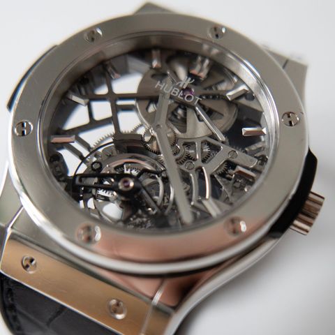 Hublot, platinium limited edition no 17/99, skeletonised Tourbillon