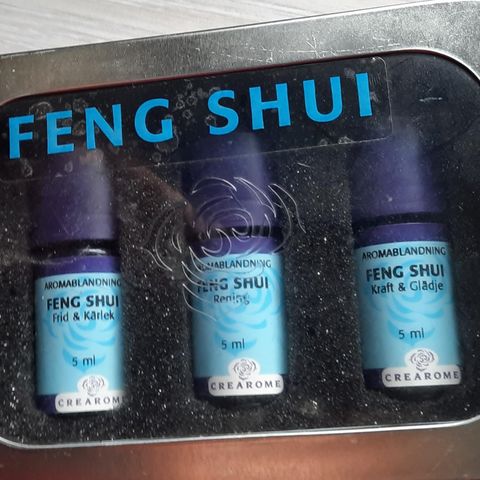 Feng Shui aromablanding 3 flasker à 5 ml Rening Kraft&Glede Fred og kjærlighet