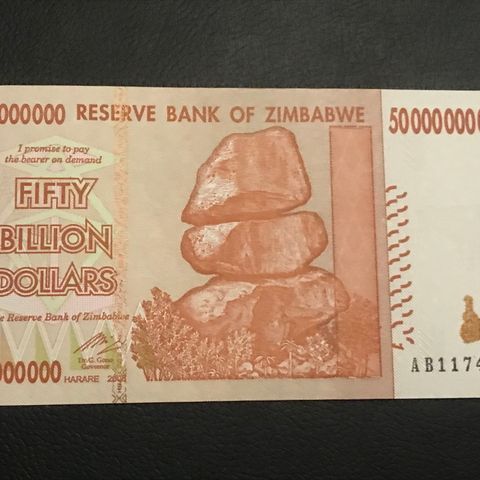 50 Billioner dollar Zimbabwe 2008 Unc
