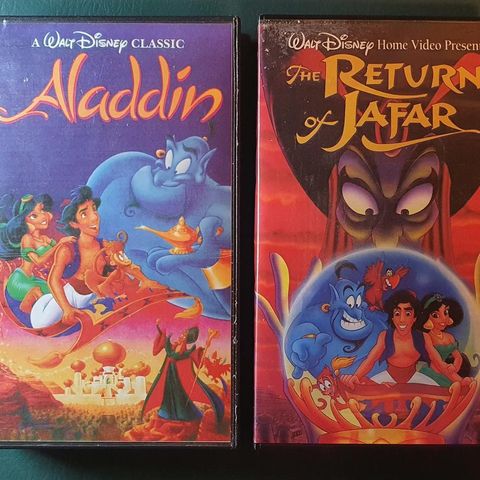 Aladdin & Aladdin: The Return og Jafar (VHS Filmer)