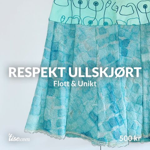 Lekkert ullskjørt - nydelig og unikt!