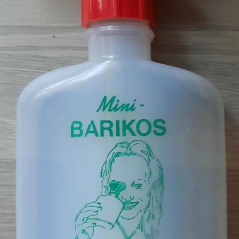 Retro - Mini Barikos øyenspyler flaske ca 17,5 cm b 8 cm m/bruksanvisning