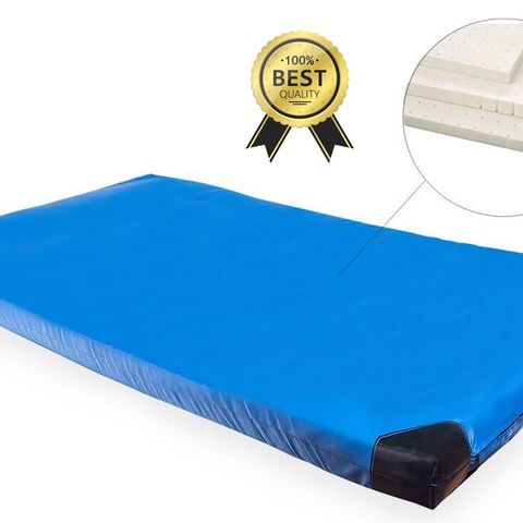 Fåldmatt gymnastikkmadrass forsterket gymnastikk matte for trening Blå 5cm R90