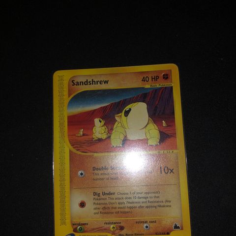sandshrew 92/144 pokemonkort