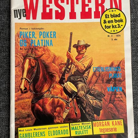 Nye Western blad nr.2 1974 pent eksemplar!