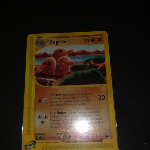 Dugtrio 52/144 vintage  pokemonkort