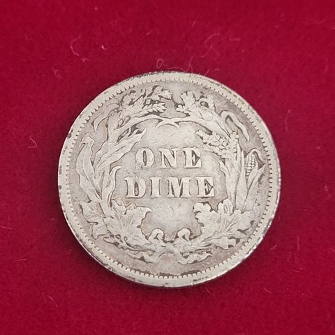 One Dime 1890 , sittende Liberty
