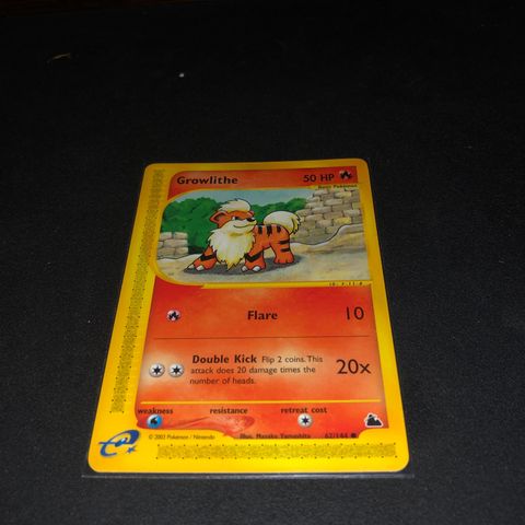 Growlithe 63/144 vintage pokemonkort