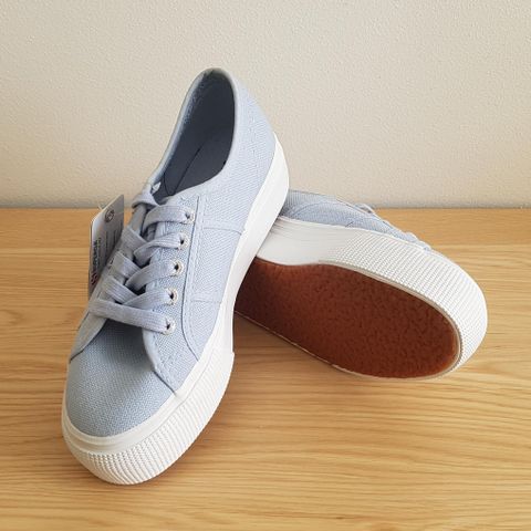 Superga, Platform Blå, str 36