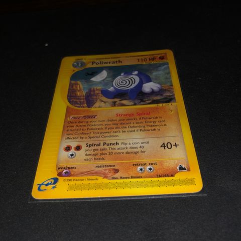 Poliwrath 26/144 vintage pokemonkort