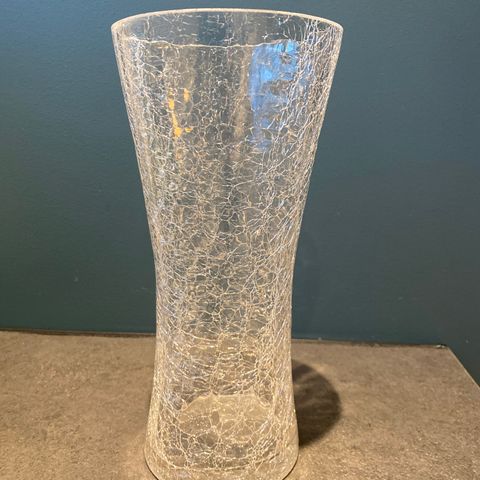 Glassvase krakelert klar