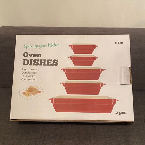 oven dishes sett 5 deler