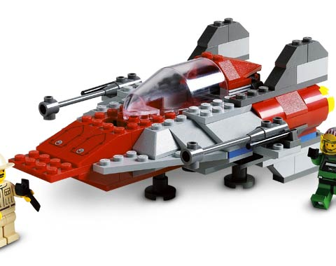 Vintage Lego Star Wars 7134 A-Wing fighter