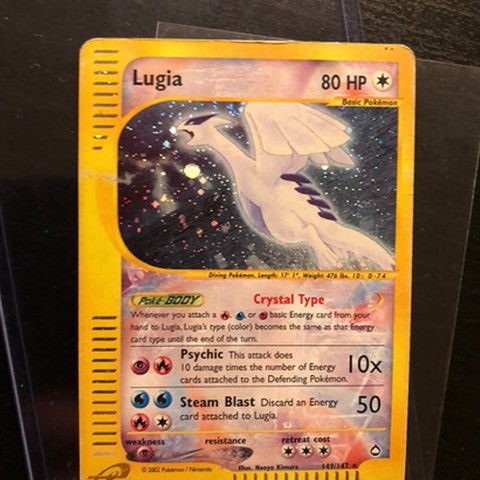 Aquapolis Crystal Lugia og kingdra pokemonkort