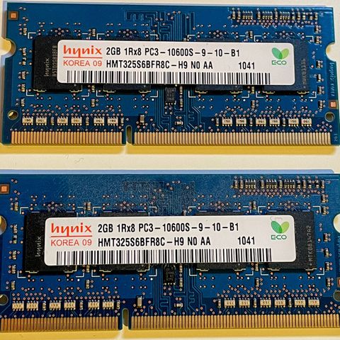 Hynix 4GB DDR3 RAM SO-DIMM PC3-10600S 1333MHz