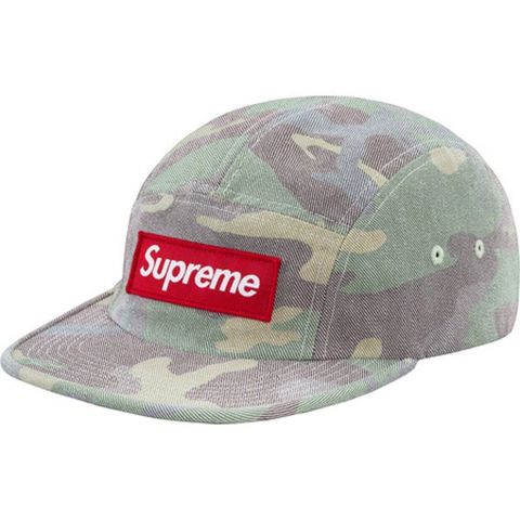 Supreme Washed out Camp Cap Woodland Camo SS19H18