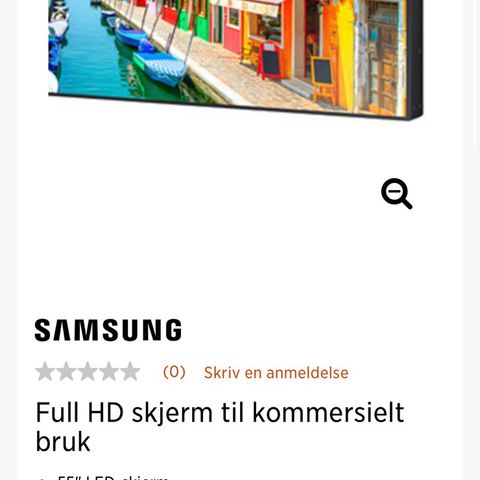 Samsung TV til butikkvinduer osv