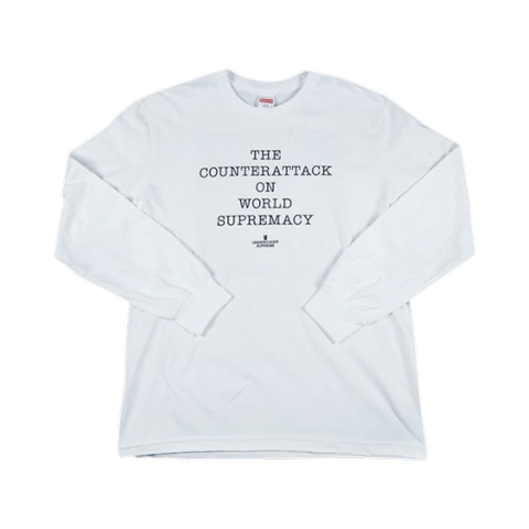 X Undercover X Public Enemy Counterattack Long-sleeve T-shirt 'white'