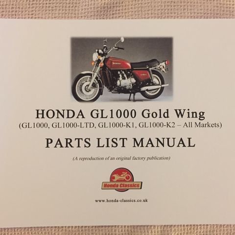 Honda GL1000 Delebok Orginal