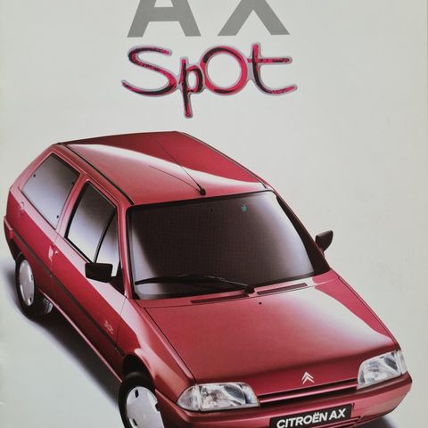 Citroën AX Spot brosjyre selges
