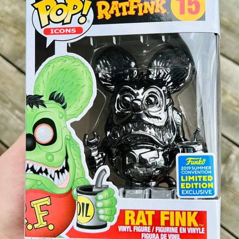 Funko Pop! Icons: Rat Fink (Black Chrome) [Summer Convention 2019] (15)