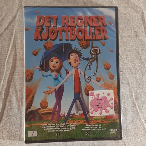 Det Regner Kjøttboller DVD ny forseglet norsk tekst