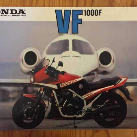Honda VF1000F Brosjyre Orginal Ny