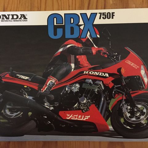 Honda CBX750F Brosjyre Orginal Ny