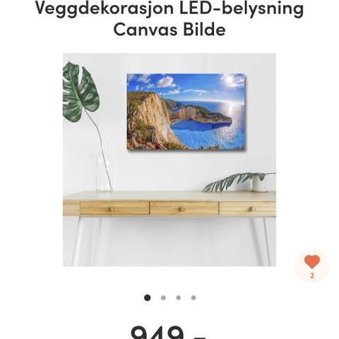 Canvasbilde med ledlys