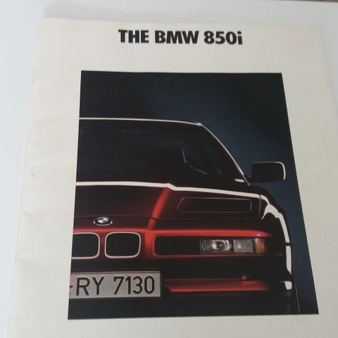 BMW 850i -brosjyre.