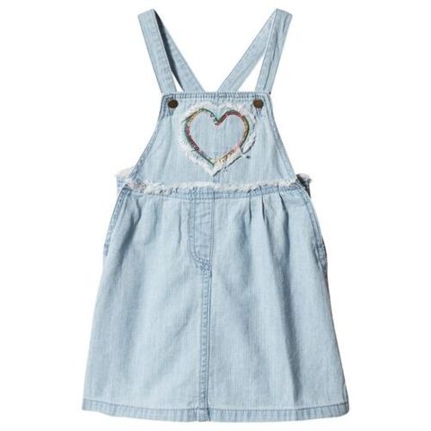 New BILLIEBLUSH baby girl denim dungaree dress, size 67/6M