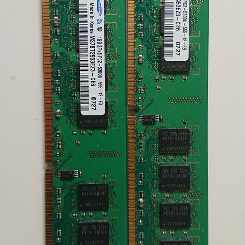 Samsung DDR2 2x1 Gb PC2-5300U