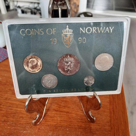 Myntsett 1990 - Coins of Norway - Hardplast