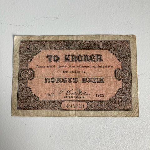 2 kr seddel 1922