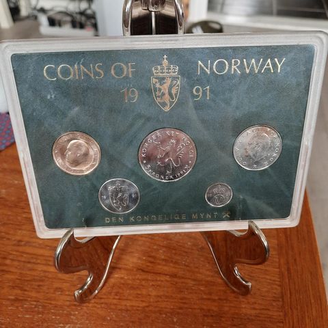 Myntsett 1991 - Coins of Norway - Hardplast