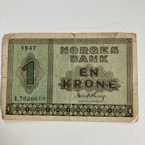 1 kr seddel 1947 I